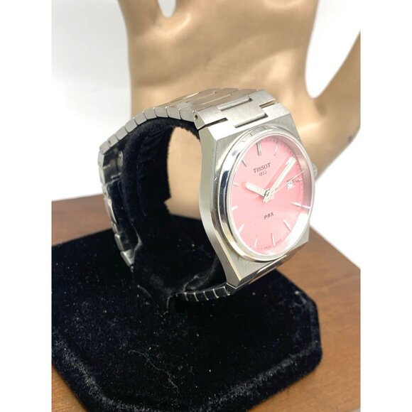 Tissot PRX Women's Watch Swiss Quartz Pink Dial Silver Steel 35mm T1372101133100 - Picture 15 of 15